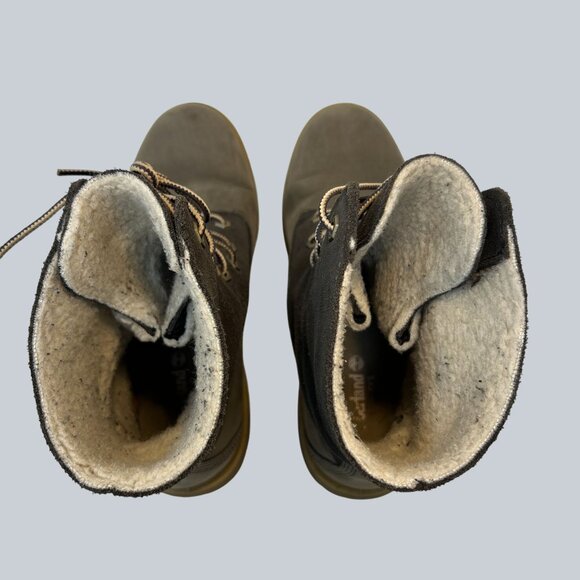 Timberland Women’s Lace-Up Winter Boots Leather & Suede Shearling Lined Size 9.5 - Picture 8 of 10